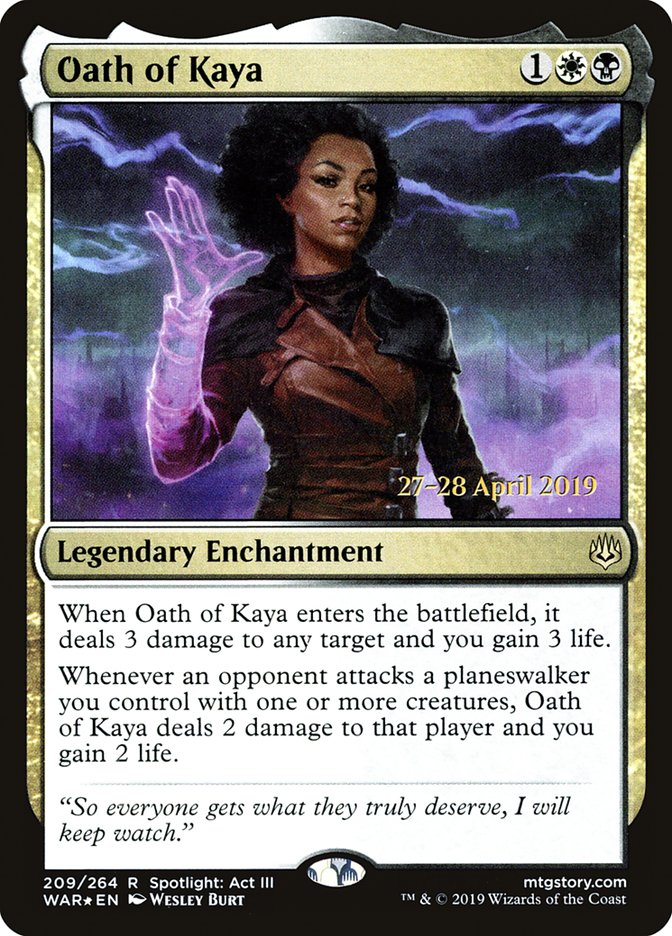 Oath of Kaya  [War of the Spark Prerelease Promos] | Empire Gaming NC