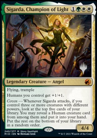 Sigarda, Champion of Light (Promo Pack) [Innistrad: Midnight Hunt Promos] | Empire Gaming NC