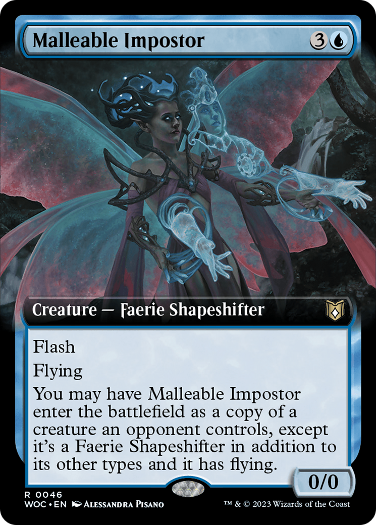 Malleable Impostor (Extended Art) [Wilds of Eldraine Commander] | Empire Gaming NC