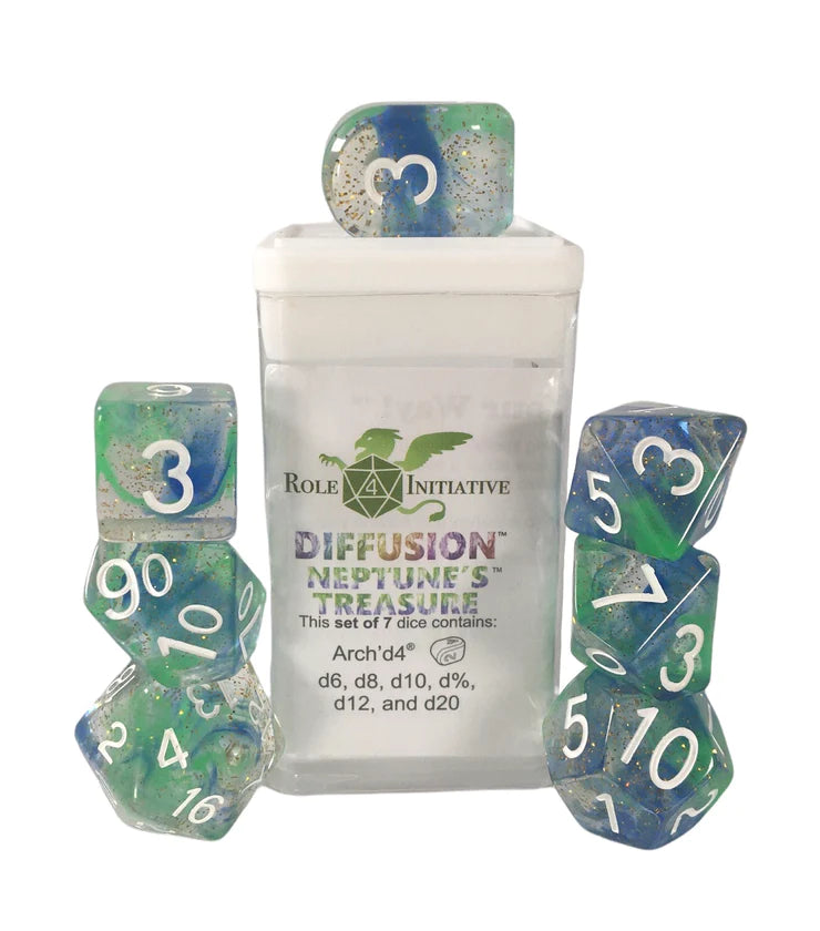 Role 4 Initiative Set of 7 Dice Sets with Arch d4 | Empire Gaming NC