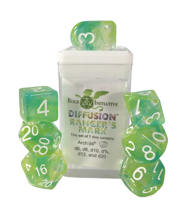 Role 4 Initiative Set of 7 Dice Sets with Arch d4 | Empire Gaming NC