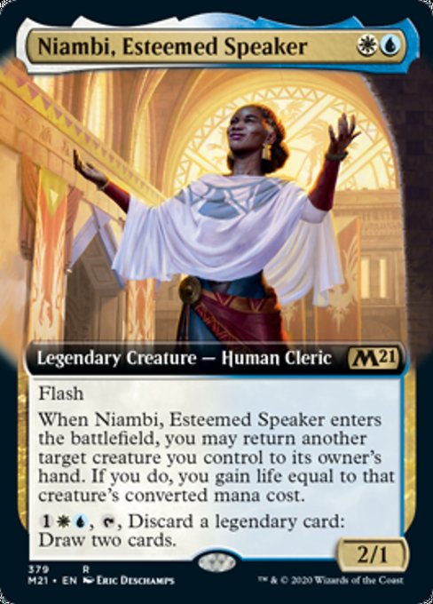 Niambi, Esteemed Speaker (Extended Art) [Core Set 2021] | Empire Gaming NC