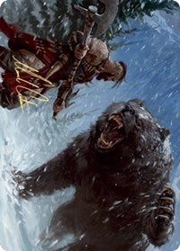 Blizzard Brawl Art Card (Gold-Stamped Signature) [Kaldheim: Art Series] | Empire Gaming NC