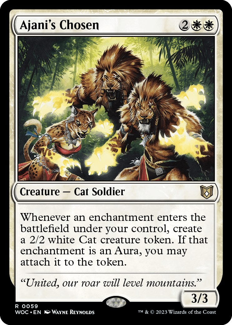 Ajani's Chosen [Wilds of Eldraine Commander] | Empire Gaming NC