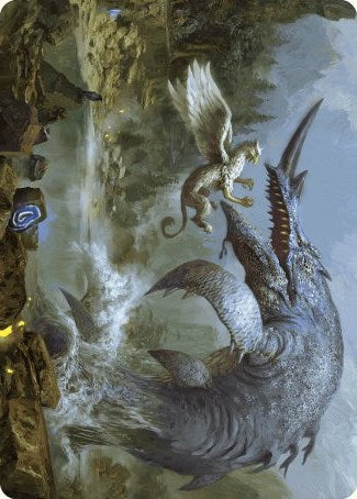 Horned Loch-Whale Art Card [Wilds of Eldraine Art Series] | Empire Gaming NC