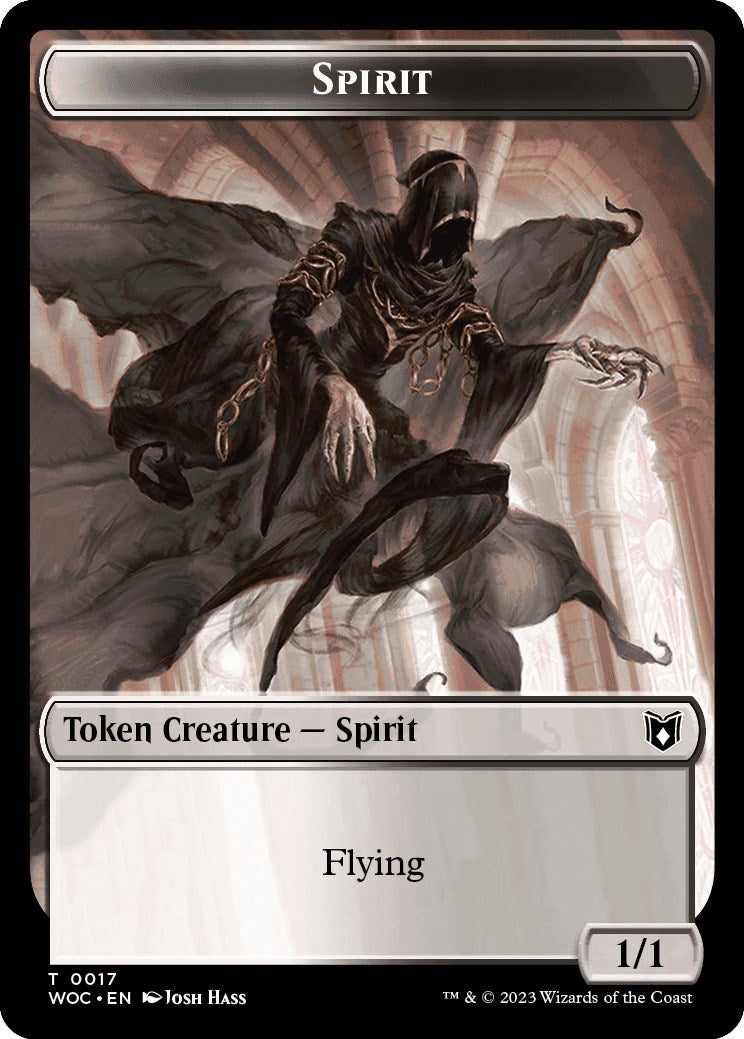 Spirit // Saproling Double-Sided Token [Wilds of Eldraine Commander Tokens] | Empire Gaming NC