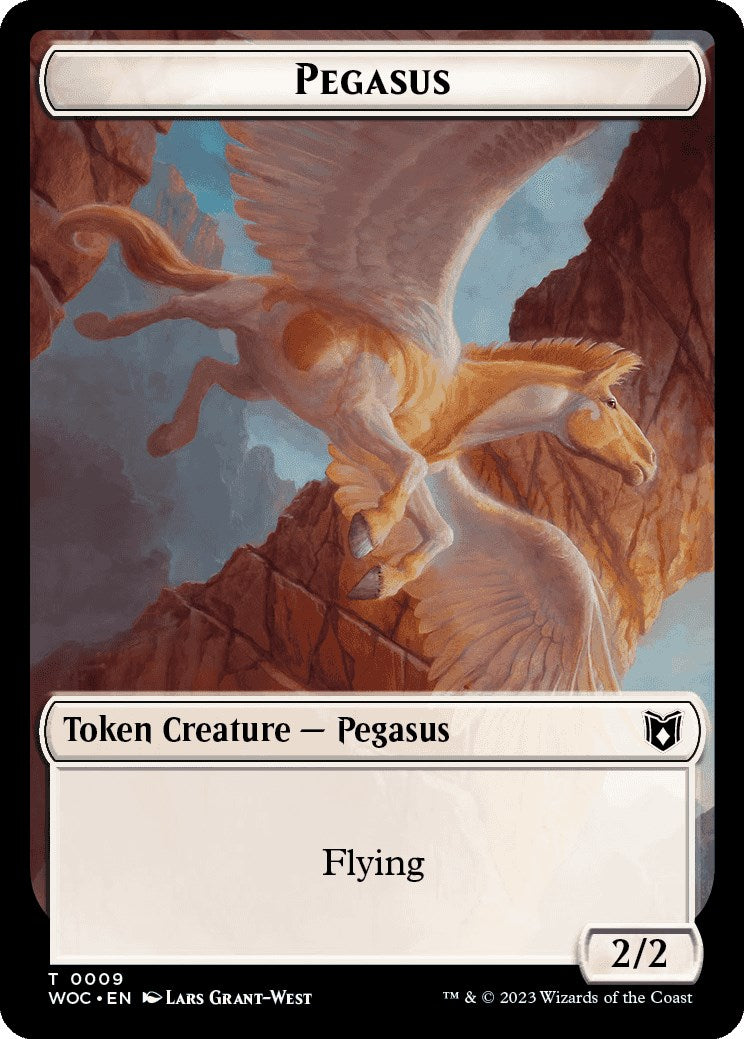 Pegasus // Saproling Double-Sided Token [Wilds of Eldraine Commander Tokens] | Empire Gaming NC