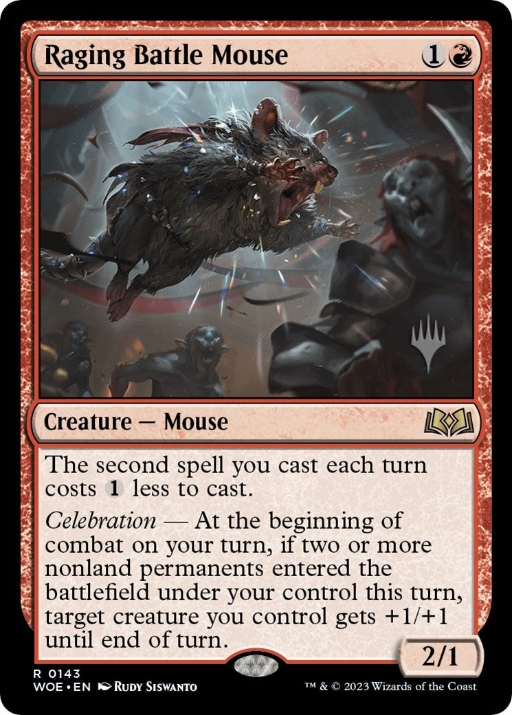 Raging Battle Mouse (Promo Pack) [Wilds of Eldraine Promos] | Empire Gaming NC