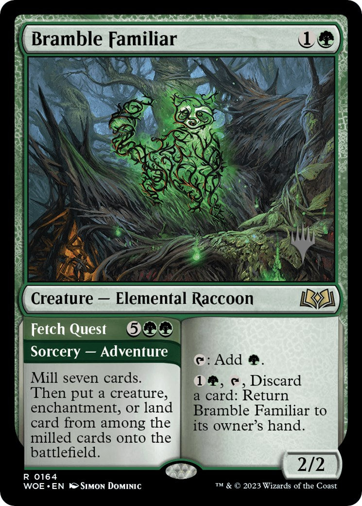 Bramble Familiar // Fetch Quest (Promo Pack) [Wilds of Eldraine Promos] | Empire Gaming NC