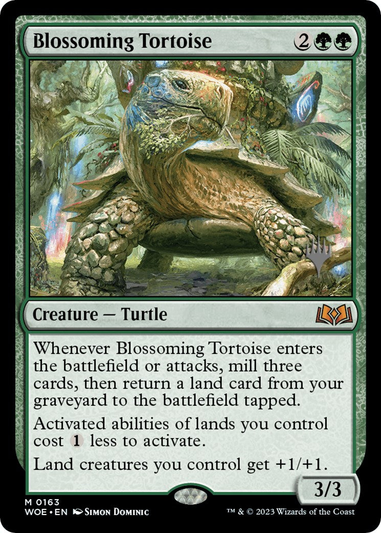 Blossoming Tortoise (Promo Pack) [Wilds of Eldraine Promos] | Empire Gaming NC