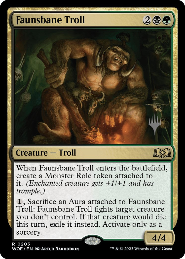 Faunsbane Troll (Promo Pack) [Wilds of Eldraine Promos] | Empire Gaming NC