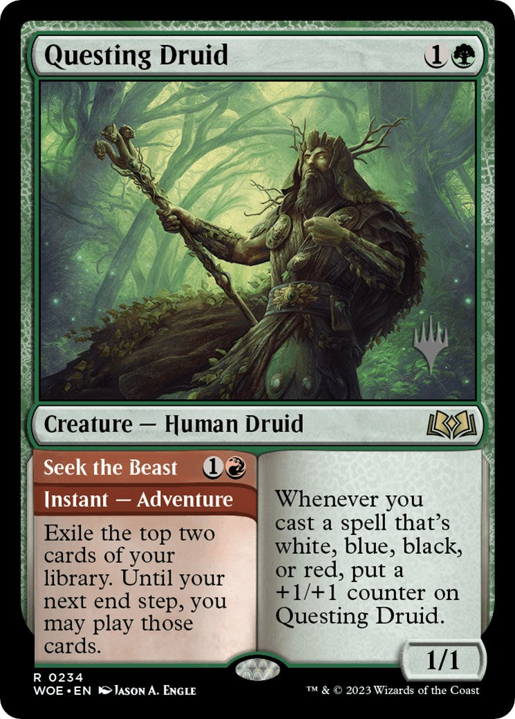 Questing Druid (Promo Pack) [Wilds of Eldraine Promos] | Empire Gaming NC