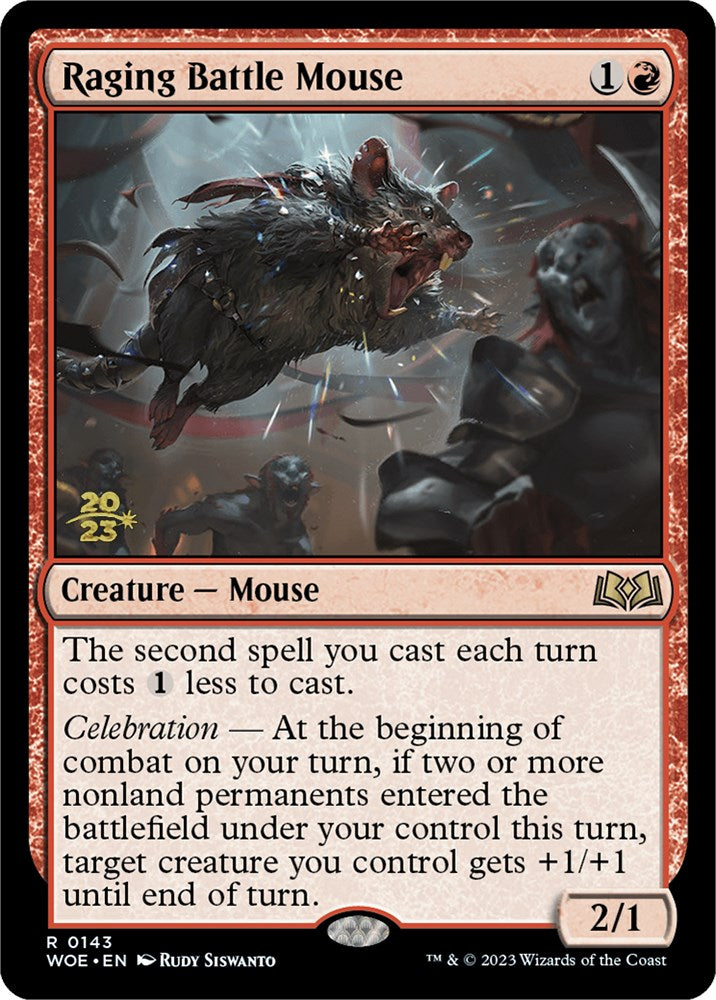 Raging Battle Mouse [Wilds of Eldraine Prerelease Promos] | Empire Gaming NC