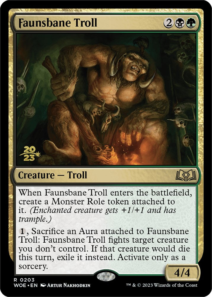 Faunsbane Troll [Wilds of Eldraine Prerelease Promos] | Empire Gaming NC