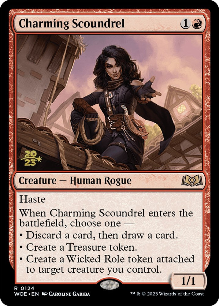 Charming Scoundrel [Wilds of Eldraine Prerelease Promos] | Empire Gaming NC