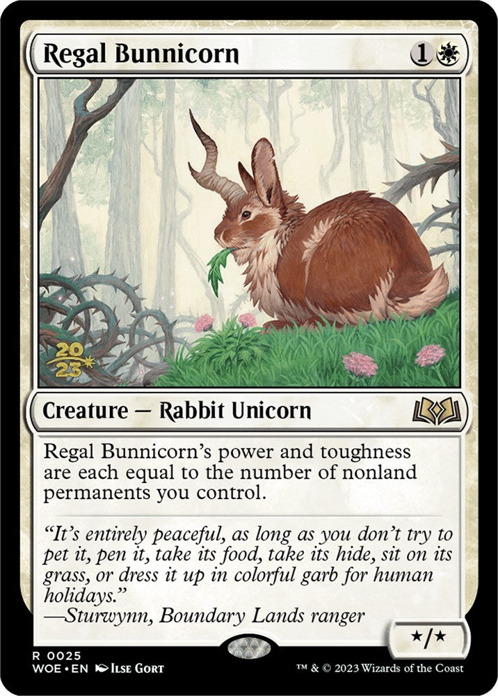 Regal Bunnicorn [Wilds of Eldraine Prerelease Promos] | Empire Gaming NC