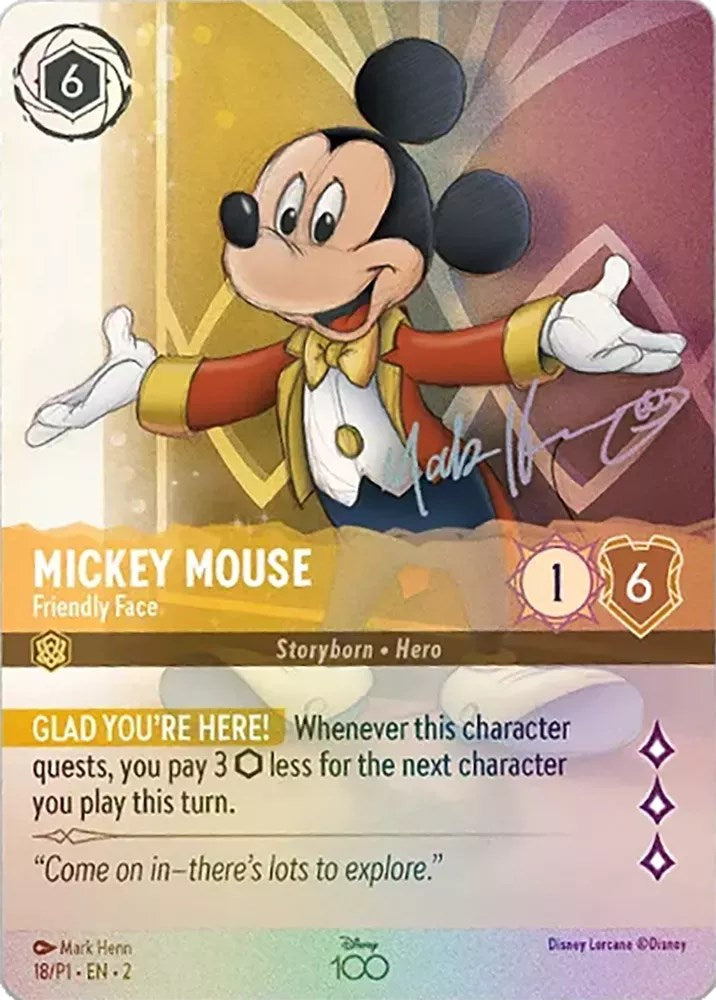 Mickey Mouse - Friendly Face (Alternate Art) (18) [Disney100 Promos] | Empire Gaming NC