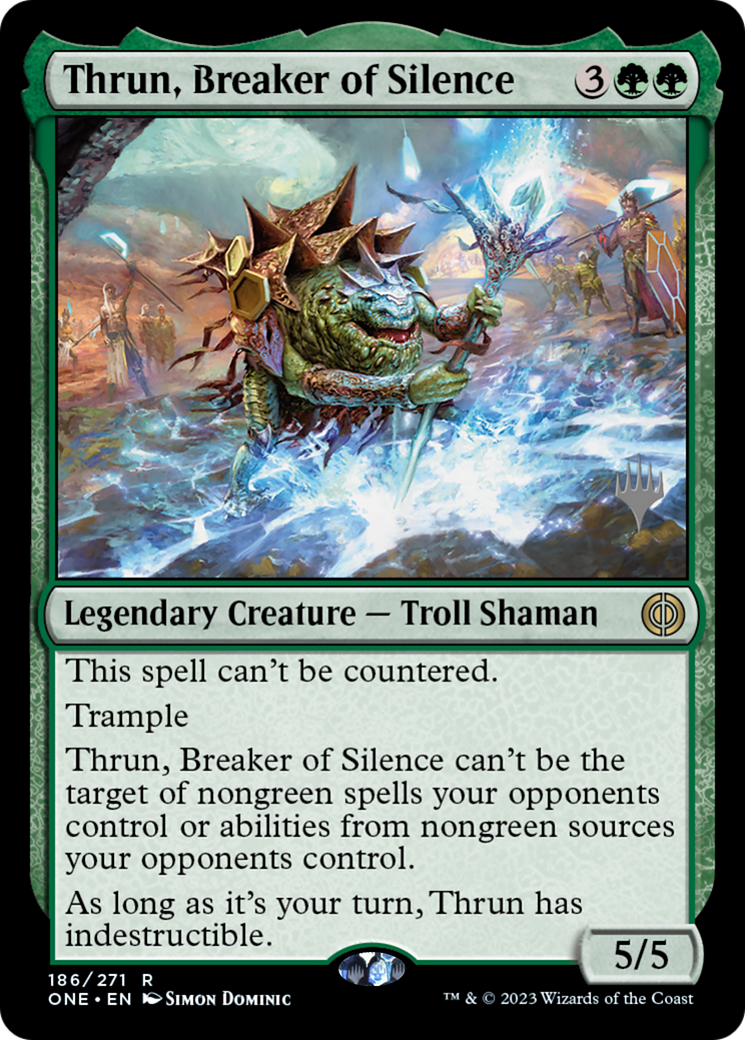 Thrun, Breaker of Silence (Promo Pack) [Phyrexia: All Will Be One Promos] | Empire Gaming NC