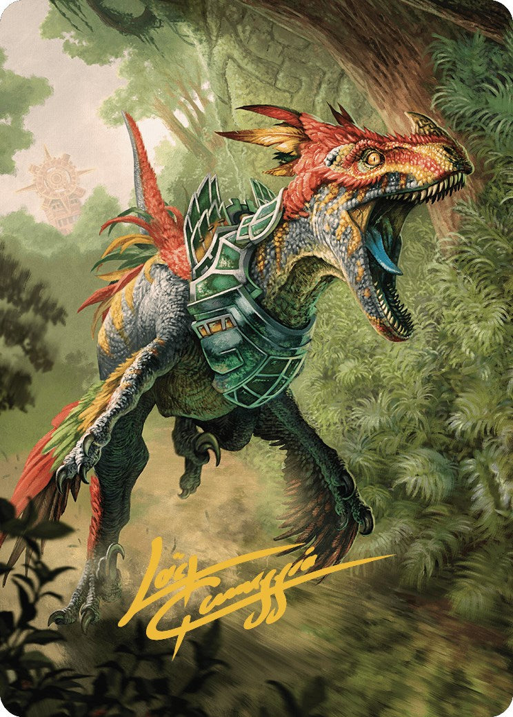 Dinosaur Token Art Card (Gold-Stamped Signature) [The Lost Caverns of Ixalan Art Series] | Empire Gaming NC