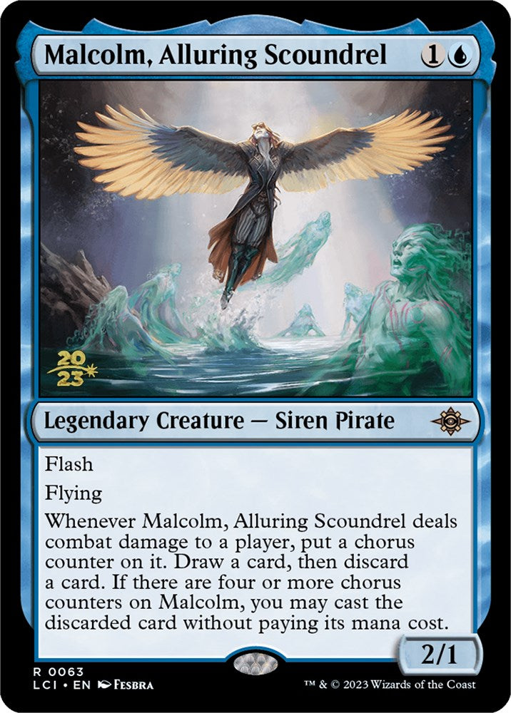 Malcolm, Alluring Scoundrel [The Lost Caverns of Ixalan Prerelease Cards] | Empire Gaming NC