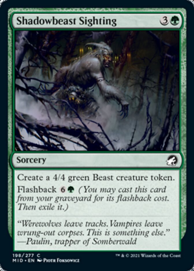 Shadowbeast Sighting [Innistrad: Midnight Hunt] | Empire Gaming NC