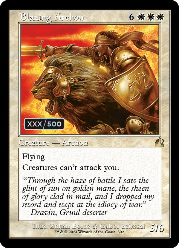 Blazing Archon (Retro) (Serialized) [Ravnica Remastered] | Empire Gaming NC