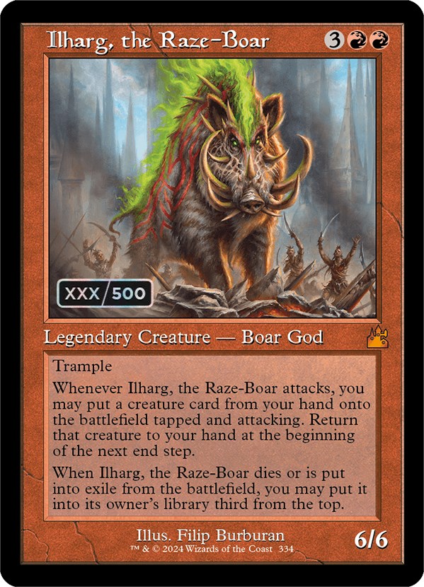 Ilharg, the Raze-Boar (Retro) (Serialized) [Ravnica Remastered] | Empire Gaming NC