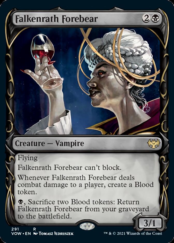 Falkenrath Forebear (Showcase Fang Frame) [Innistrad: Crimson Vow] | Empire Gaming NC