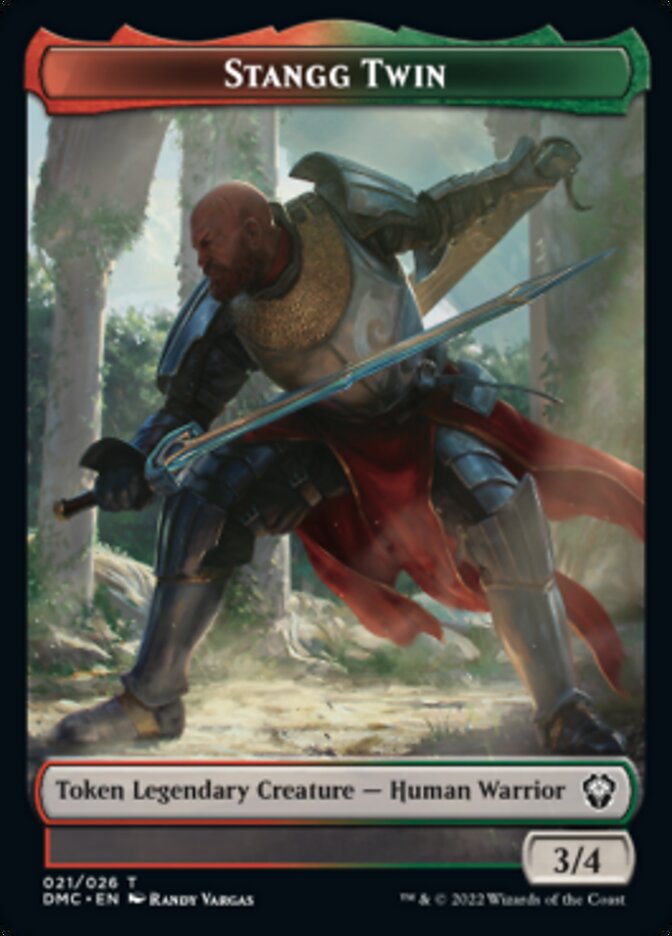 Soldier // Stangg Twin Double-sided Token [Dominaria United Tokens] | Empire Gaming NC