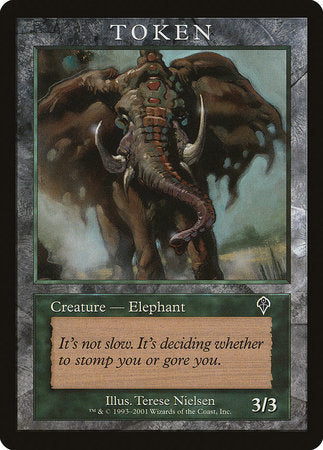 Elephant Token (Invasion) [Magic Player Rewards 2001] | Empire Gaming NC