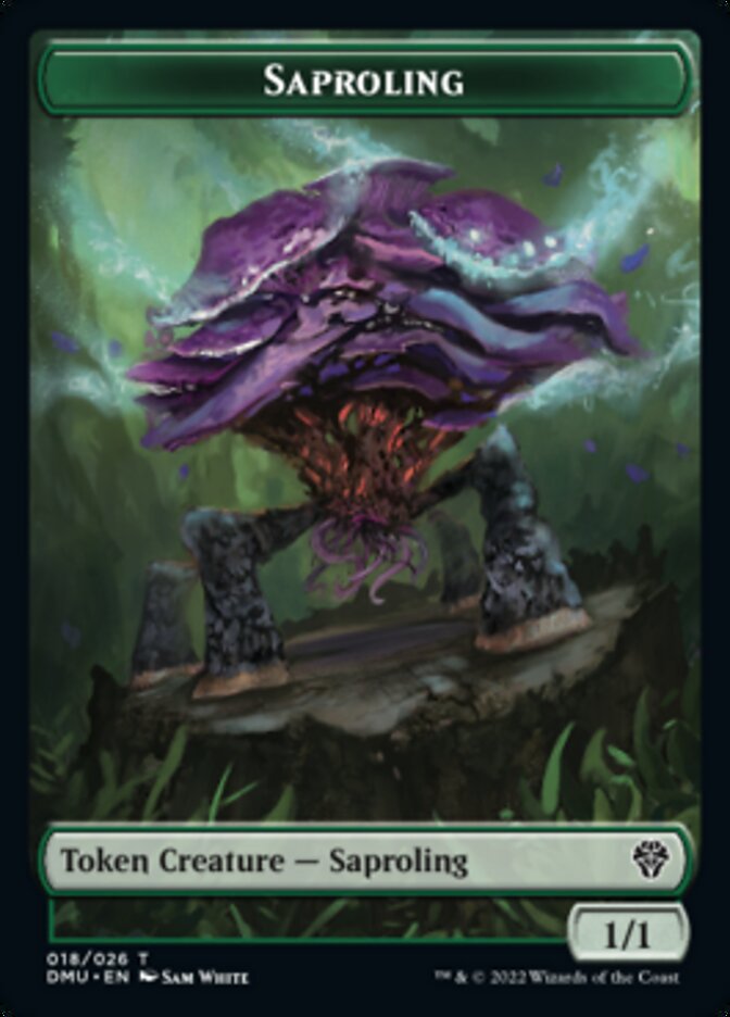 Saproling // Elemental Double-sided Token [Dominaria United Tokens] | Empire Gaming NC