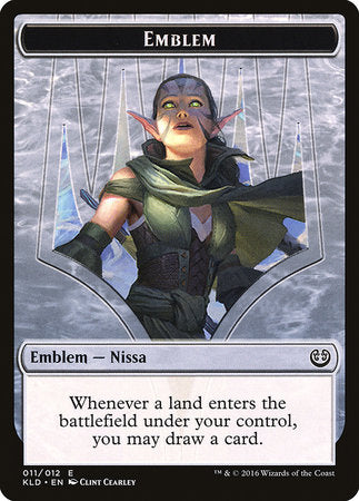 Emblem - Nissa, Vital Force [Kaladesh Tokens] | Empire Gaming NC