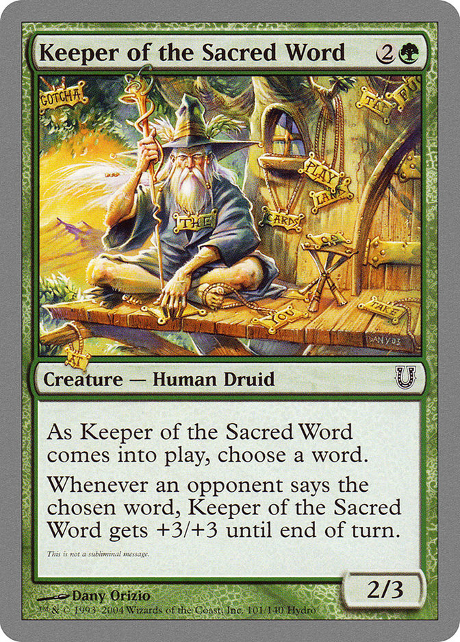 Keeper of the Sacred Word [Unhinged] | Empire Gaming NC