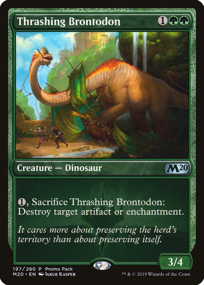 Thrashing Brontodon [Core Set 2020 Promos] | Empire Gaming NC