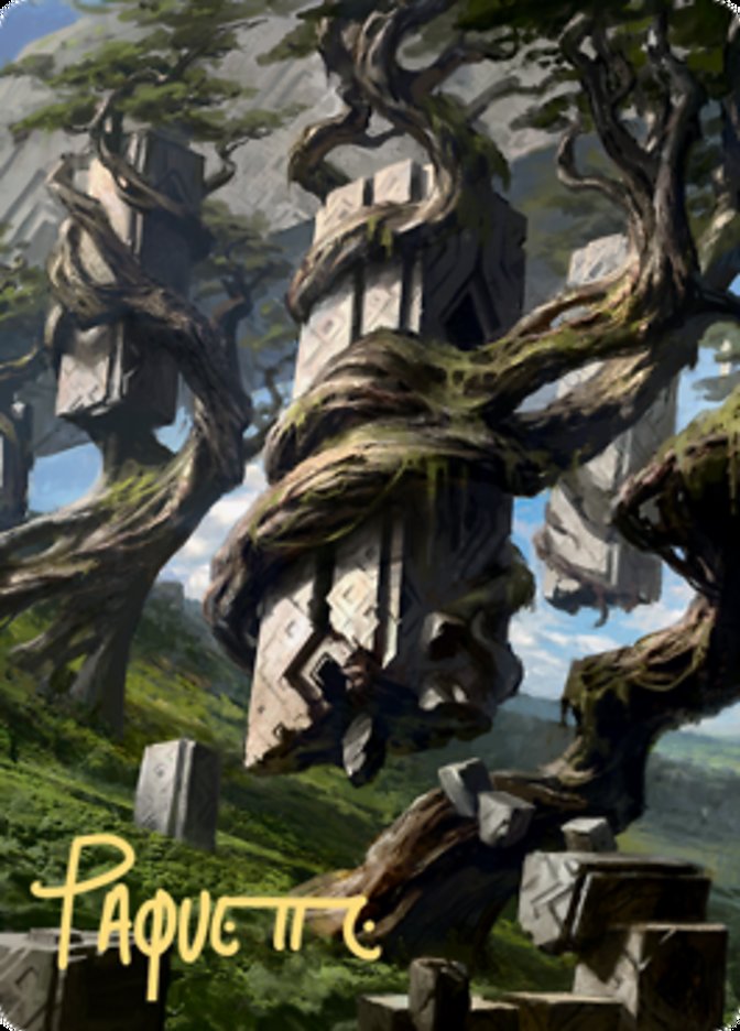 Forest 2 Art Card (Gold-Stamped Signature) [Zendikar Rising Art Series] | Empire Gaming NC