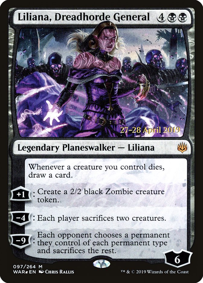 Liliana, Dreadhorde General  [War of the Spark Prerelease Promos] | Empire Gaming NC