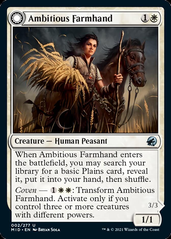 Ambitious Farmhand // Seasoned Cathar [Innistrad: Midnight Hunt] | Empire Gaming NC