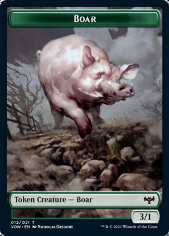 Boar Token [Innistrad: Crimson Vow Tokens] | Empire Gaming NC