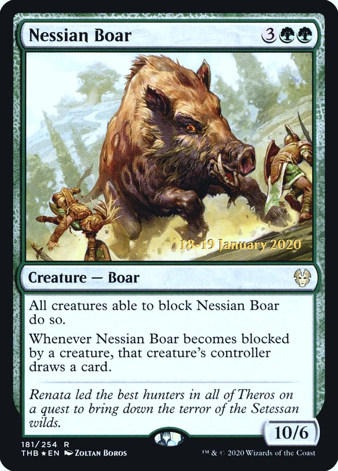 Nessian Boar [Theros Beyond Death Prerelease Promos] | Empire Gaming NC