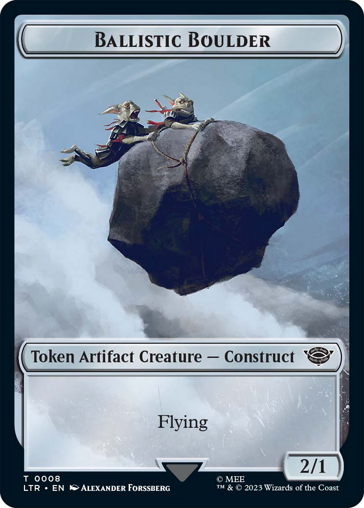 Ballistic Boulder // Food Token (10) Double-Sided Token [The Lord of the Rings: Tales of Middle-Earth Tokens] | Empire Gaming NC