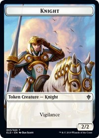 Knight // Food (17) Double-sided Token [Throne of Eldraine Tokens] | Empire Gaming NC