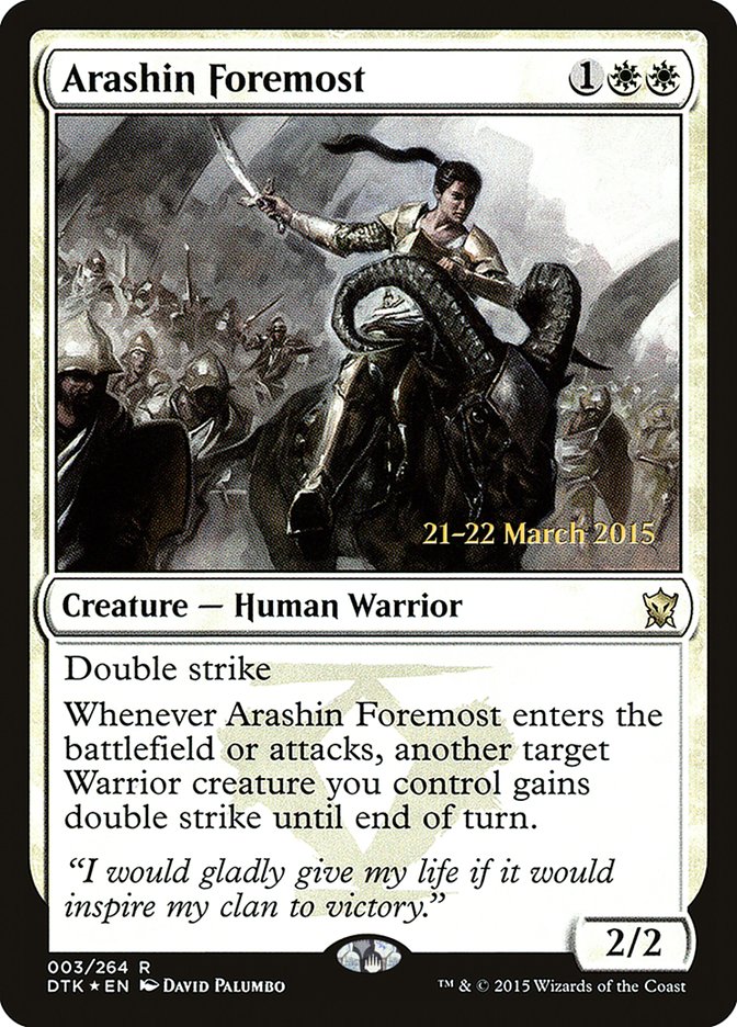 Arashin Foremost [Dragons of Tarkir Promos] | Empire Gaming NC