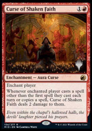 Curse of Shaken Faith (Promo Pack) [Innistrad: Midnight Hunt Promos] | Empire Gaming NC