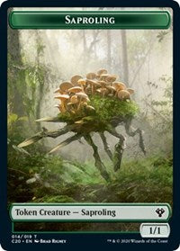 Saproling // Treasure Double-sided Token [Commander 2020 Tokens] | Empire Gaming NC