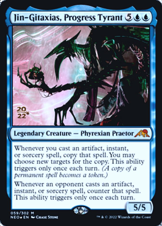 Jin-Gitaxias, Progress Tyrant [Kamigawa: Neon Dynasty Prerelease Promos] | Empire Gaming NC