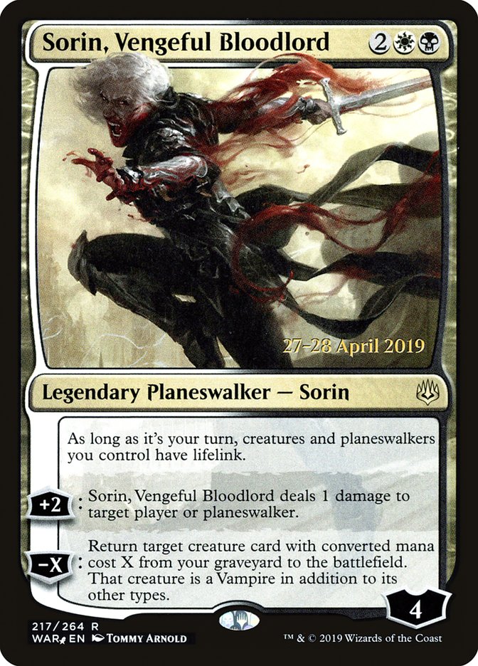 Sorin, Vengeful Bloodlord  [War of the Spark Prerelease Promos] | Empire Gaming NC