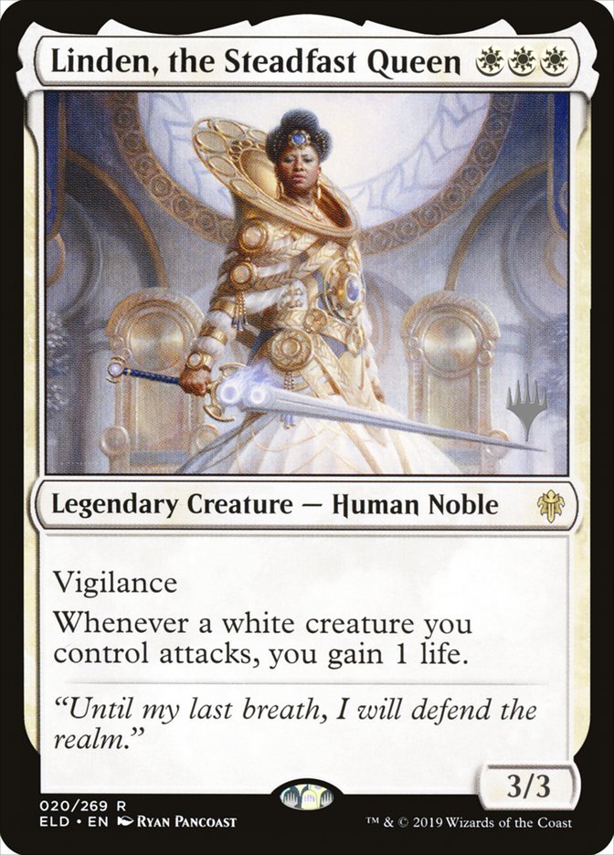 Linden, the Steadfast Queen (Promo Pack) [Throne of Eldraine Promos] | Empire Gaming NC