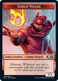 Goblin Wizard // Treasure Double-sided Token [Core Set 2021 Tokens] | Empire Gaming NC