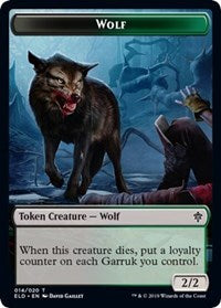 Wolf // Food (17) Double-sided Token [Throne of Eldraine Tokens] | Empire Gaming NC