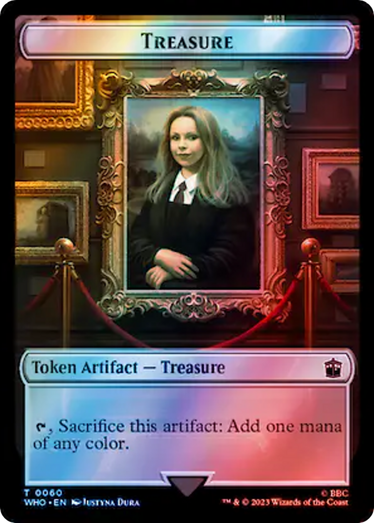 Soldier // Treasure (0060) Double-Sided Token (Surge Foil) [Doctor Who Tokens] | Empire Gaming NC